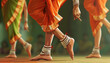 Indian Classical Dance Performance: A graceful performance of Indian classical dance forms such as Bharatanatyam, Kathak, or Odissi, showcasing intricate footwork and expressive gestures