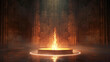 Picture an eternal flame burning brightly at the base of a towering monument dedicated to fallen soldiers. 
