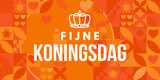 Fototapeta  - Fijne Koningsdag , king's day, netherlands national day, vector illustration, banner, card, background