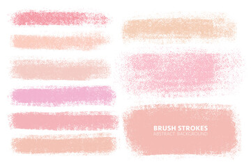 Poster - Vector set of hand drawn brush strokes, stains for backdrops. Monochrome design elements set. One color artistic hand painted backgrounds.