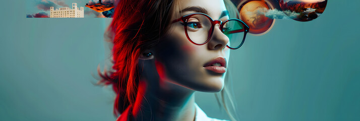 Poster - Creative woman with new ideas