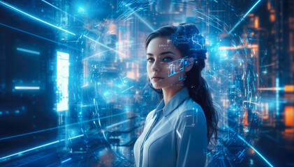 Poster - Innovative technologies for your business. Mixed media. Mixed media
