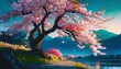 spring flowering japanese tree sakura