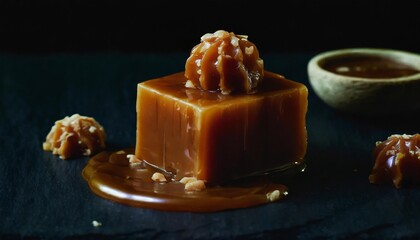Wall Mural - caramel toffee and sauce isolated