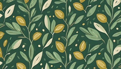 Wall Mural - olive simple and sophisticated pattern