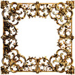 golden ornamental frame png transparent