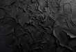 Cracked Black Texture, Abstract Oil Paint, Edgy Monochrome Background with Copy Space