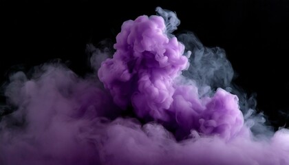 Wall Mural - ai generative of a purple smoke and clouds with dark backgrounds