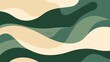 abstract background with simple shapes in green and beige, minimalistic style, flat design, simple shapes, green color palette