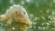 A of tardigrades is shown in a microscopic image floating in a pool of water. Despite the seemingly inhospitable environment these