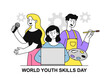 © Aleksey - World youth skills day vector linear poster