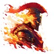 Art illustration Spartan flame 
