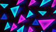 Abstract Pink Blue Purple Glowing Gradient Triangle Hues Background