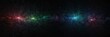colorful stars on black empty space universe void panoramic wide angle view from Generative AI