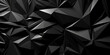Abstract Black Polygonal Background, copy space. Creative Futuristic Design, wide panoramic polygonal wallpaper	