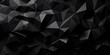 Black Abstract Polygonal Background. Low Poly Design. Futuristic technology style. Wide panoramic polygonal wallpaper	