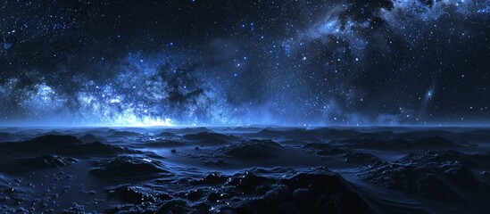 Wall Mural - a breathtaking view of the stunning night sky adorned with twinkling stars and the majestic milky wa