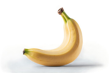 yellow banana on white background