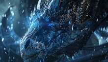 Capture The Intense Gaze Of A Holographic Dragon Emerging From A Digital Screen With CG 3D Rendering