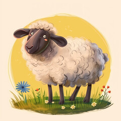 Wall Mural - Sheep illustration