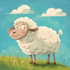 Wall Mural - Sheep illustration