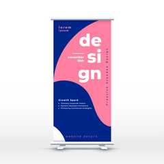 Wall Mural - modern business roll up standee display banner design