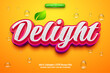 Fresh Delight with water drop 3d logo template editable text effect style
