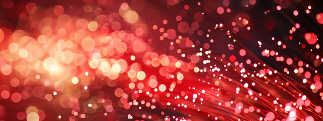 technology red and fiber optic background