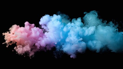 Aufkleber - colored smoke isolated on black background