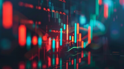 Aufkleber - stockmarket online trading chart candlestick on crypto currency platform. stock exchange financial m