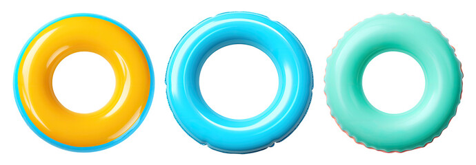 Blue swimming ring isolated on transparent background