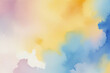 Beautiful Light Watercolor yellow and blue, Pink Background