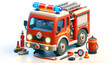 3d icon as Firefighter Vehicle Maintenance Maintenance of fire vehicles ensures they’re always ready. in candid daily environment and routine of work theme with isolated white background
