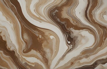  Marbled Patterns: Abstract backgrounds resembling marble textures, achieved by blending Coffee colors of acrylic paint to mimic the natural stone's intricate patterns.