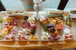 Charcuterie board display at baby shower