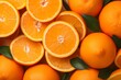 Orange background. Fresh ripe organic fruit.
