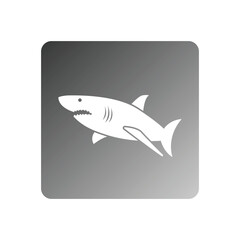 Sticker - icon shark vector