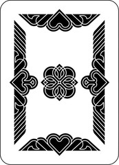 Leinwandbilder - A back pattern card design from a playing cards deck pack