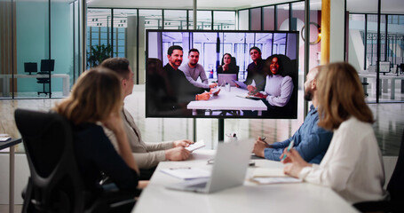 Sticker - Group Of Businesspeople Having Video Conference