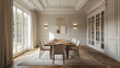 dining room interior modern minimalist french classic wainscoting panels design