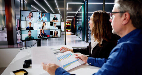 Poster - Online Video Conference Business Meeting Call