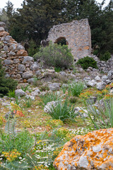 Wall Mural - Landscape at the medieval settlement of Palio Pyli Kos Island South Aegean Region (Südliche Ägäis) Greece