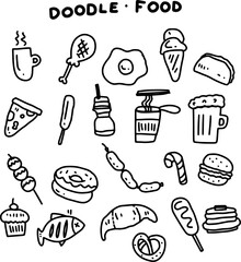 Wall Mural - cute doodles element design for templates.