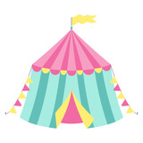 Fototapeta  - colorful circus tent isolated