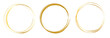 © Micro Pixel Market - Gold glittering circle of paint golden glitter texture. Abstract gold glittering textured. gold circle frame seton white background.