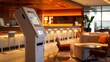 A state-of-the-art self-service kiosk for efficient check-in and room selection.