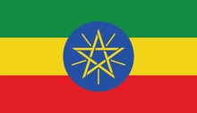 Ethiopia flag vector illustration. Ethiopia national flag. 
