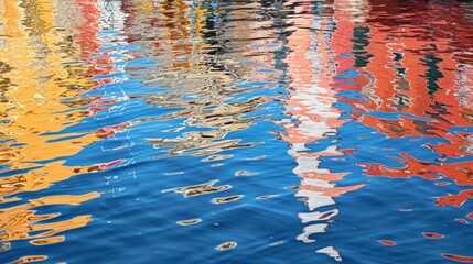 Poster - Reflections dancing on the waters surface   AI generated illustration