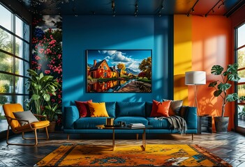 Color modern living room