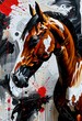 Horse, abstraction. Interior decoration, images to print as a picture for wall decoration.